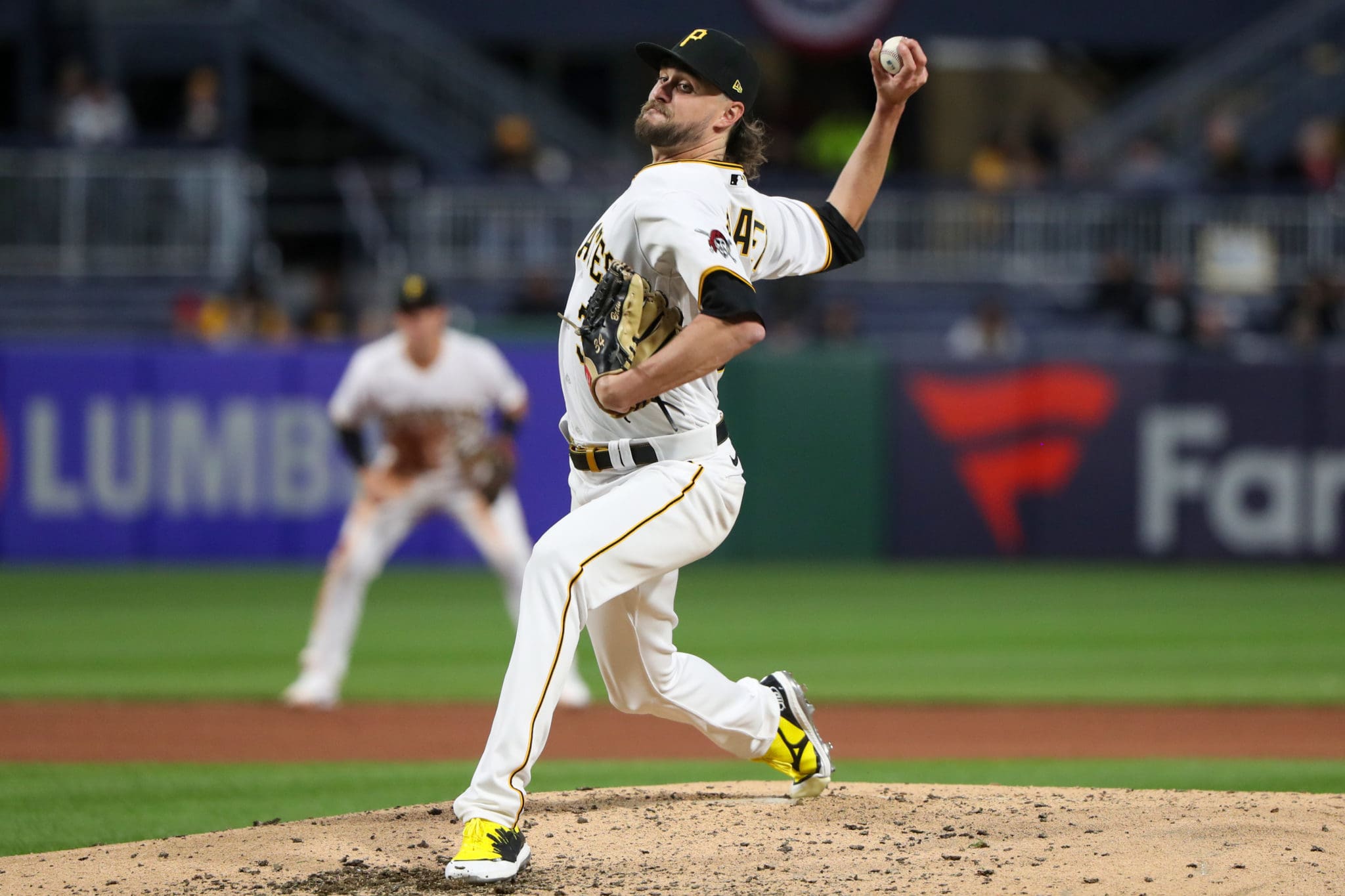 Pittsburgh Pirates pitcher JT Brubaker delivers during the first