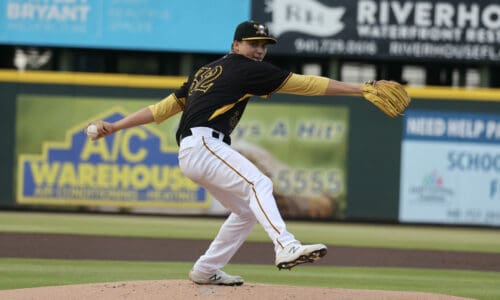 Anthony Solometo Finding Motivation From Other Pitching Prospects at Pirates Spring Training
